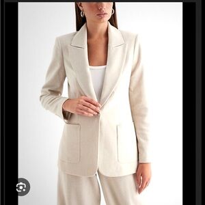 Express Studio stretch twill boyfriend blazer